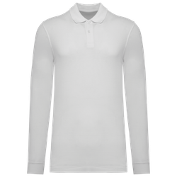 Herren Piqué-Polohemd lange Ärmel Bio-180