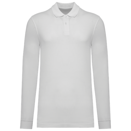 Herren Piqué-Polohemd lange Ärmel Bio-180