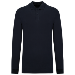 Herren Piqué-Polohemd lange Ärmel Bio-180