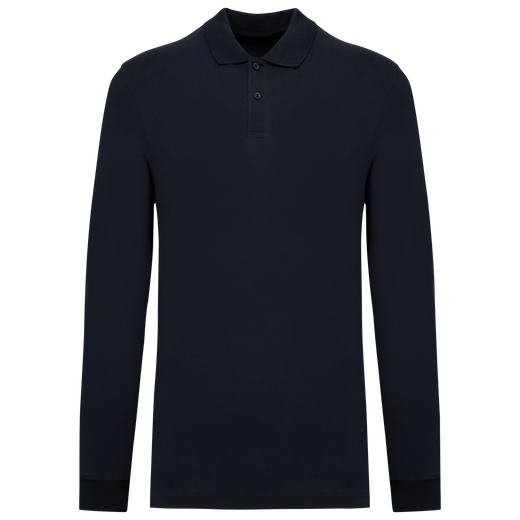 Herren Piqué-Polohemd lange Ärmel Bio-180