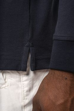 Herren Piqué-Polohemd lange Ärmel Bio-180