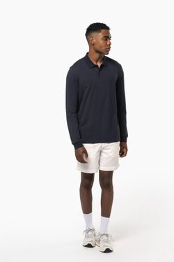 Herren Piqué-Polohemd lange Ärmel Bio-180