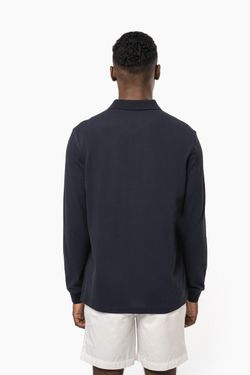 Herren Piqué-Polohemd lange Ärmel Bio-180