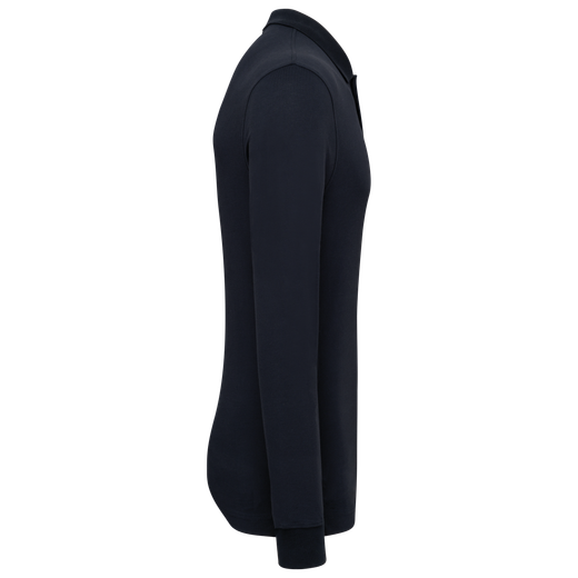Herren Piqué-Polohemd lange Ärmel Bio-180