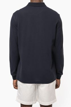 Herren Piqué-Polohemd lange Ärmel Bio-180