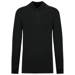 Herren Piqué-Polohemd lange Ärmel Bio-180