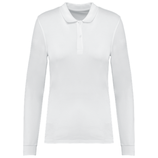 Damen Piqué-Polohemd lange Ärmel Bio180