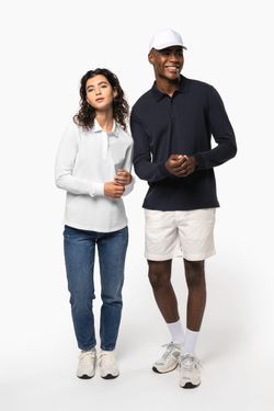 Damen Piqué-Polohemd lange Ärmel Bio180