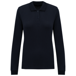 Damen Piqué-Polohemd lange Ärmel Bio180