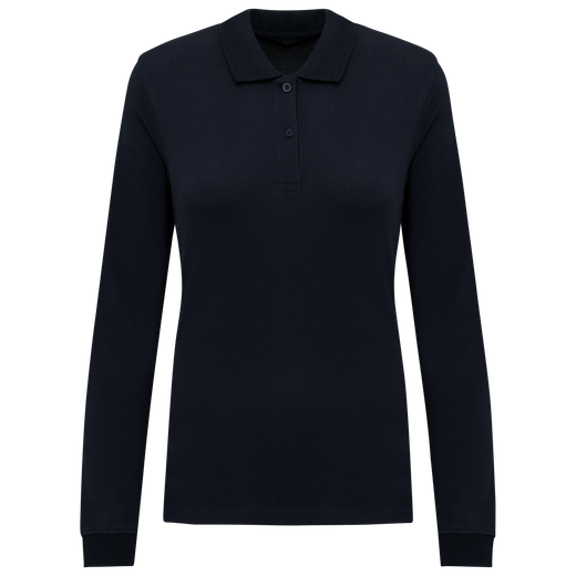 Damen Piqué-Polohemd lange Ärmel Bio180