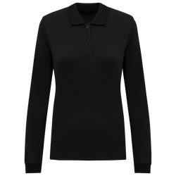 Damen Piqué-Polohemd lange Ärmel Bio180