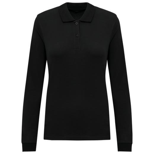 Damen Piqué-Polohemd lange Ärmel Bio180