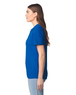 Polo da donna in piqué doppia Softstyle®