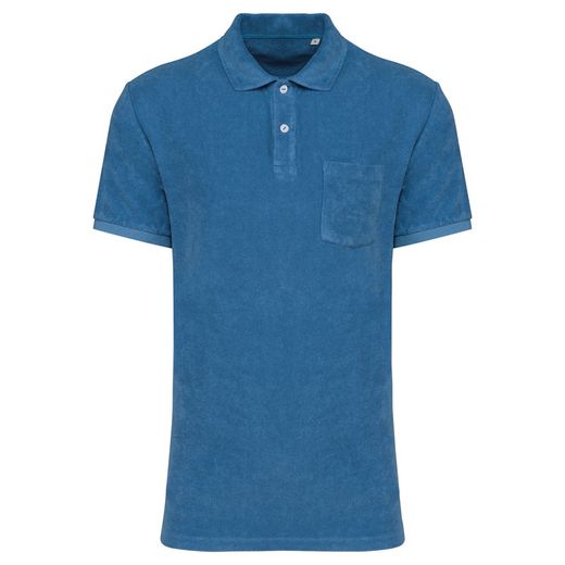 Eco-friendly men's Terry Towel polo shirt
