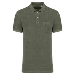Eco-friendly men's Terry Towel polo shirt