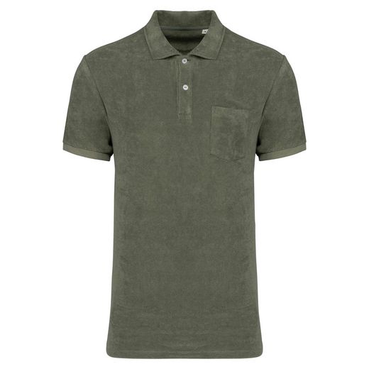 Eco-friendly men's Terry Towel polo shirt