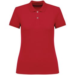 Eco-friendly ladies pique knit polo shirt