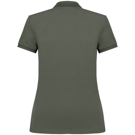 Eco-friendly ladies pique knit polo shirt