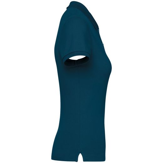 Eco-friendly ladies pique knit polo shirt