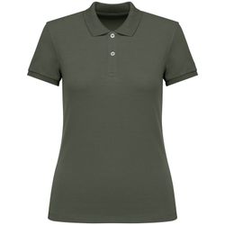 Eco-friendly ladies pique knit polo shirt