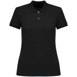 Eco-friendly ladies pique knit polo shirt
