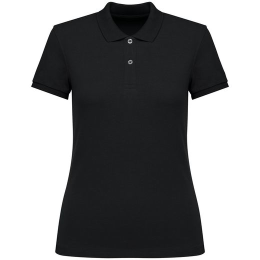 Eco-friendly ladies pique knit polo shirt