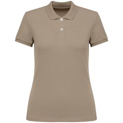 Eco-friendly ladies pique knit polo shirt
