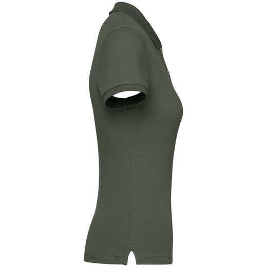 Eco-friendly ladies pique knit polo shirt