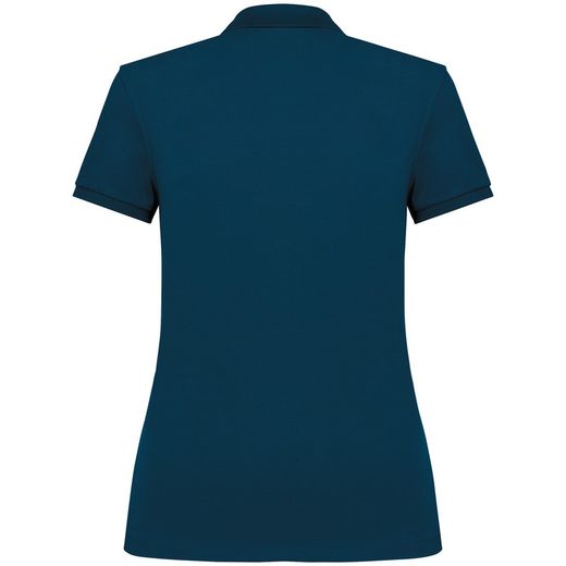 Eco-friendly ladies pique knit polo shirt