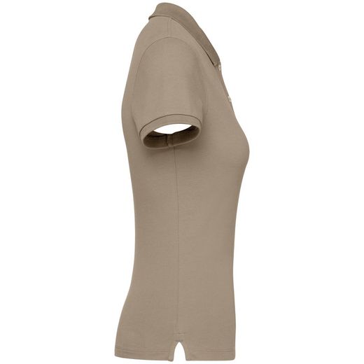 Eco-friendly ladies pique knit polo shirt