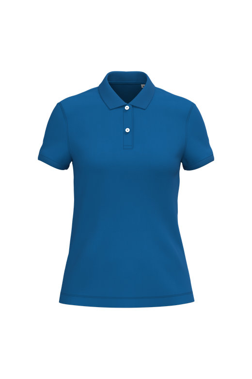 Eco-friendly ladies pique knit polo shirt