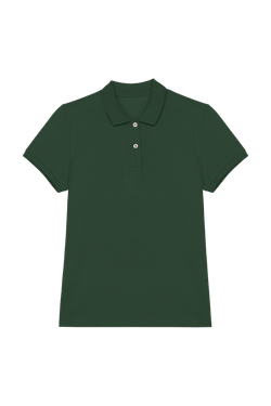 Eco-friendly ladies pique knit polo shirt
