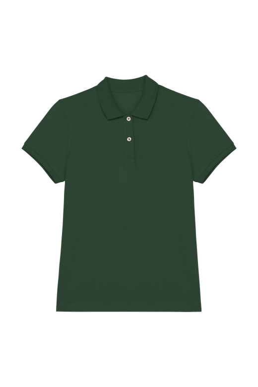 Eco-friendly ladies pique knit polo shirt