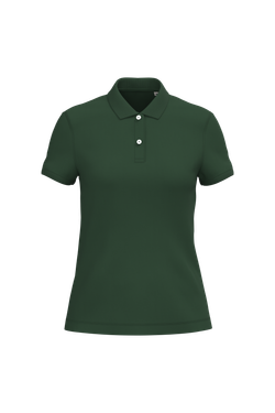 Eco-friendly ladies pique knit polo shirt