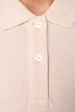 Eco-friendly ladies pique knit polo shirt