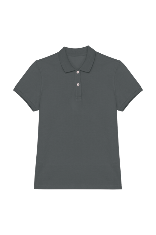 Eco-friendly ladies pique knit polo shirt