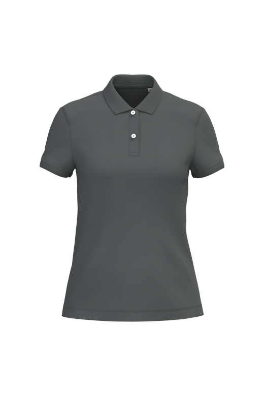 Eco-friendly ladies pique knit polo shirt