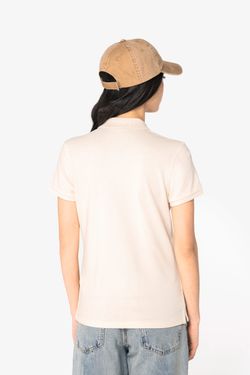 Eco-friendly ladies pique knit polo shirt