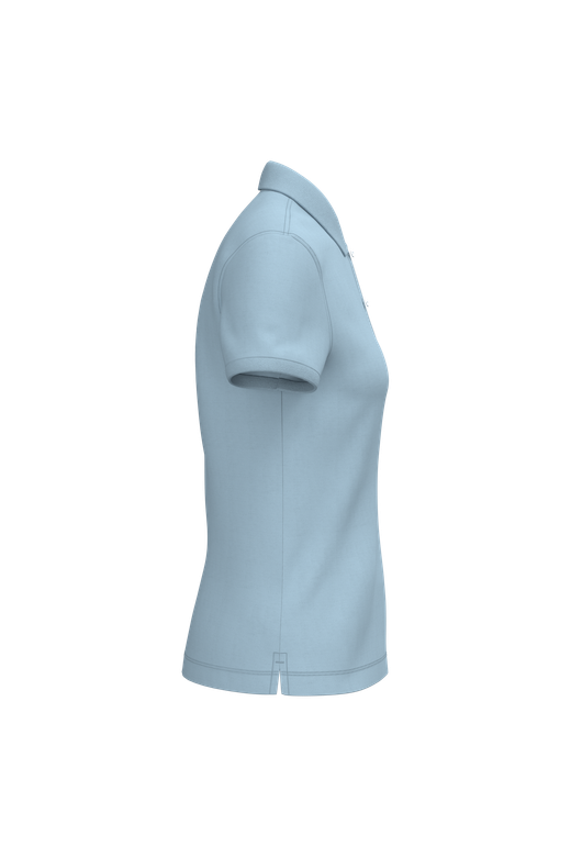 Eco-friendly ladies pique knit polo shirt