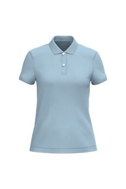Eco-friendly ladies pique knit polo shirt