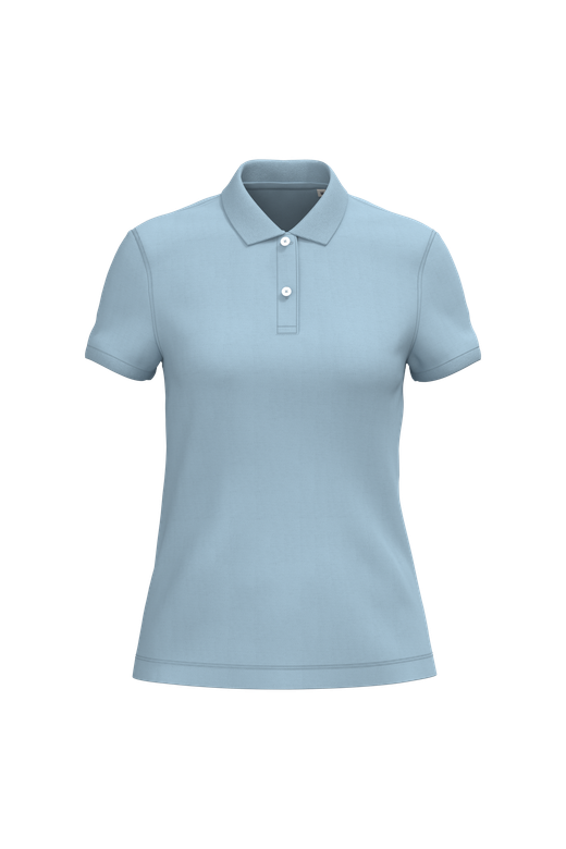 Eco-friendly ladies pique knit polo shirt