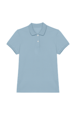 Eco-friendly ladies pique knit polo shirt
