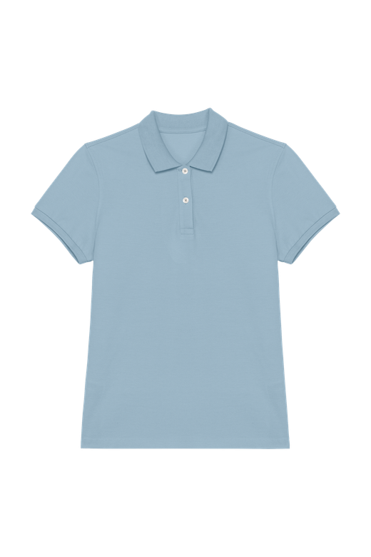 Eco-friendly ladies pique knit polo shirt