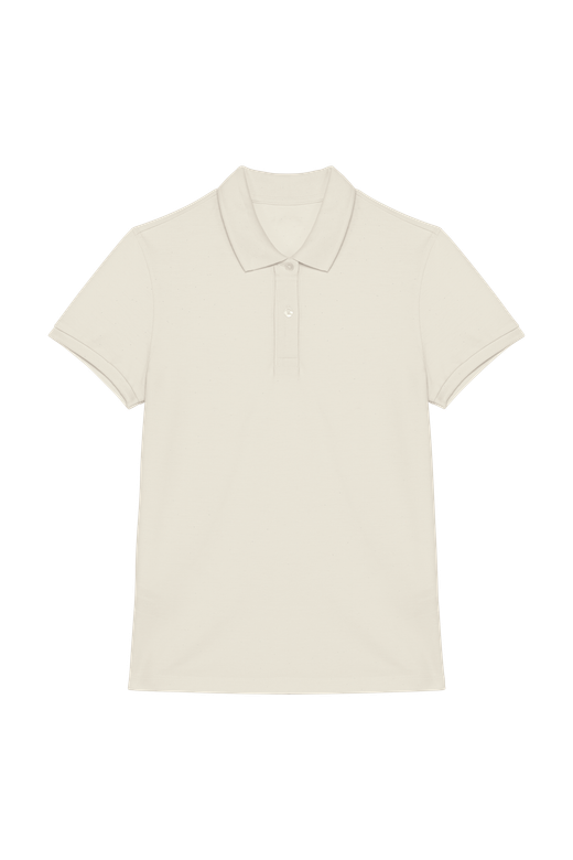 Eco-friendly ladies pique knit polo shirt