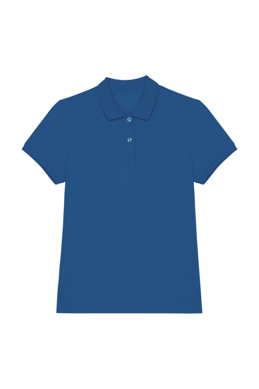 Eco-friendly ladies pique knit polo shirt