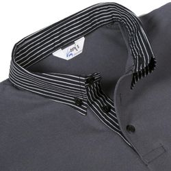 Polo Gris Hombre M/C C/Camisero