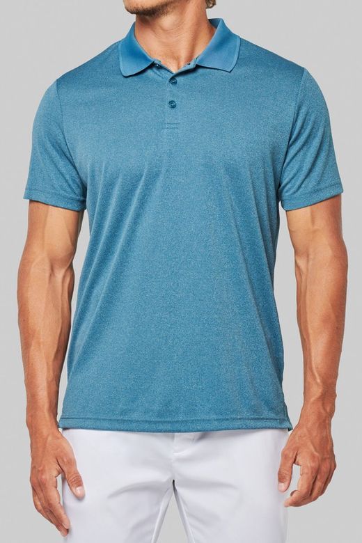 Polo Jaspeado De Manga Corta Adulto