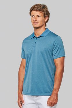Polo Jaspeado De Manga Corta Adulto