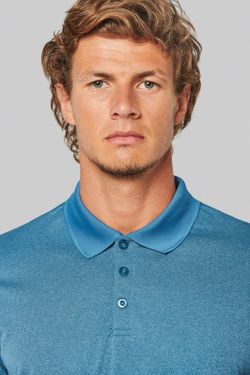 Polo Jaspeado De Manga Corta Adulto