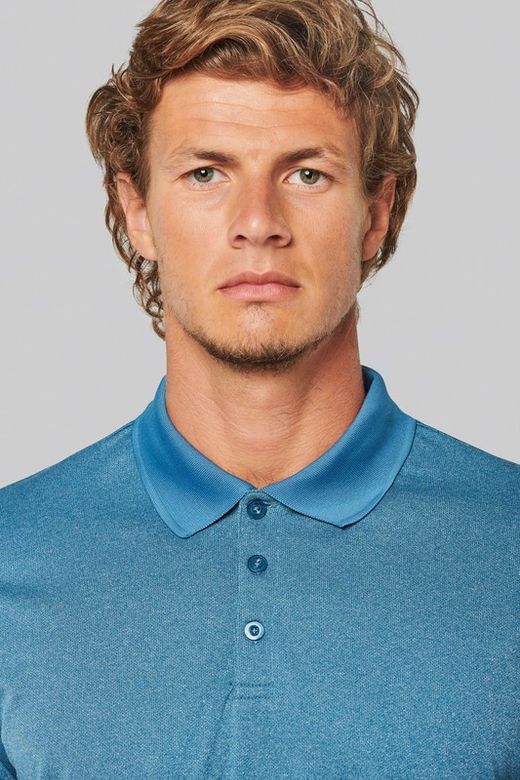 Polo Jaspeado De Manga Corta Adulto